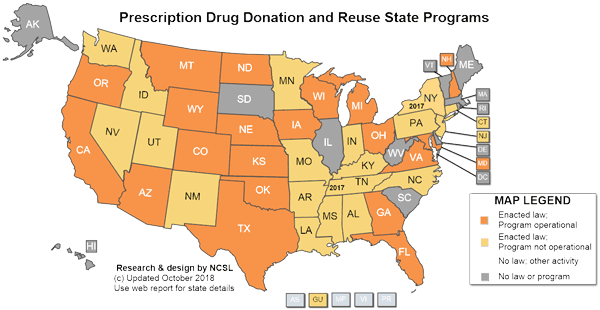 NCSL Prescription Drug Donation State Programs